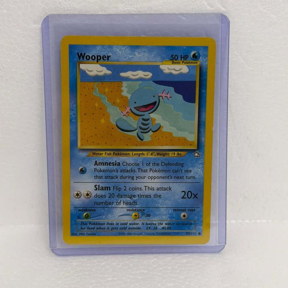 Pokemon Wooper 82/111 Neo Genesis Trading Card
